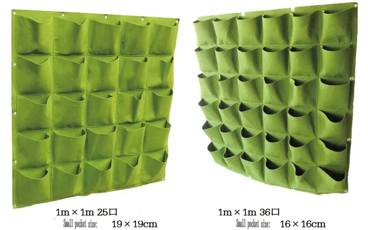 Садовые мешки для выращивания, карманы, вертикальная сеялка, настенная, PE, садоводство, цветы, висячие, войлок, посадочная сумка, комнатный садовый горшок
