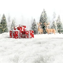 Laeacco Рождественская елка Зимний снег подарок Олень Детские фотографии фоны индивидуальные фотографические фоны для фотостудии