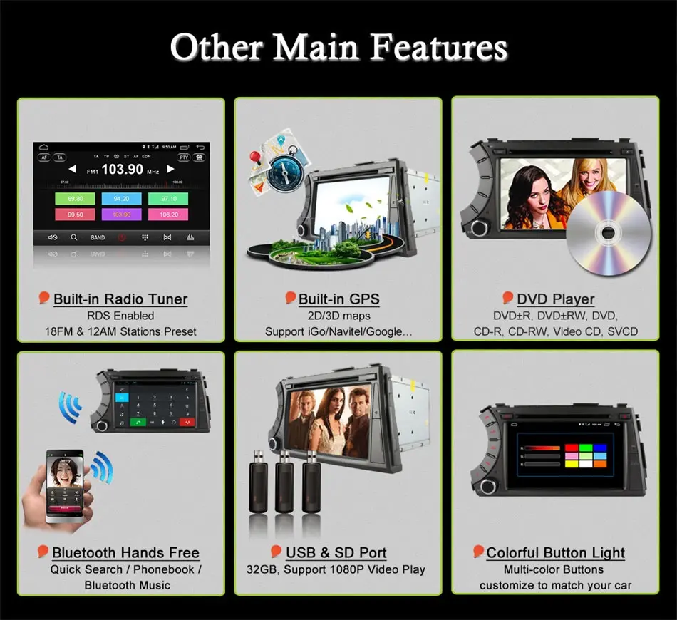 Perfect Ownice C500 4G SIM LTE Android 6.0 Octa 8 Core car dvd gps player for ssangyong Kyron Actyon 4G Wifi BT radio 2GB RAM 32GB ROM 12