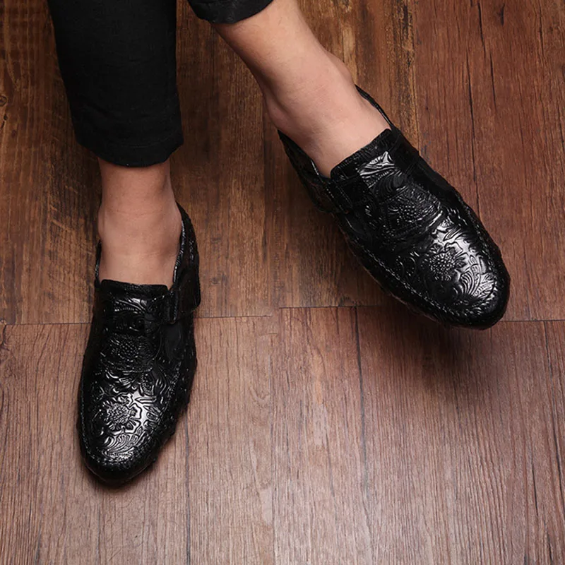 Novos De Respirável Sapatos Natural Homens Couro Preguiçosos Dos Casuais Mocassins Macia chocolate Preto Genuíno Verão Lazer Sola EX85Uxwq