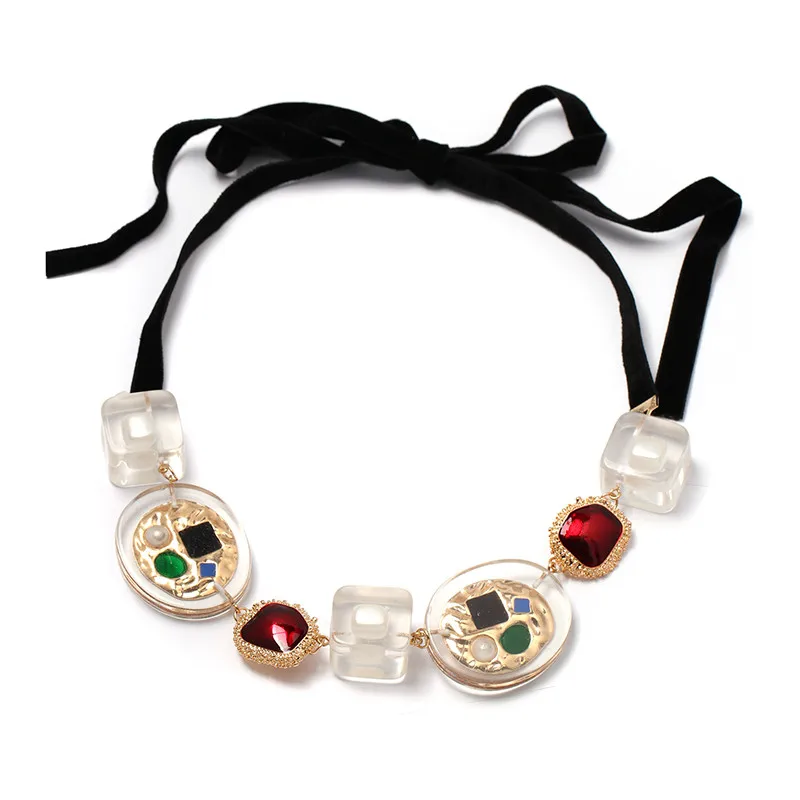 JUJIA Винтаж za полимерные ожерелья для женщин богемный себе металлическое ожерелье и кулон подарок на Рождество - Окраска металла: 10112-MT