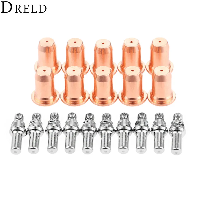 DRELD 20pcs/set Electrodes 52582+Nozzles 51313 for PT60 IPT-60 Plasma Cutting Torch Consumable Replacement Consumable Parts DRELD 20pcs/set Electrodes 52582+Nozzles 51313 for PT60 IPT-60 Plasma Cutting Torch Consumable Replacement Consumable Parts