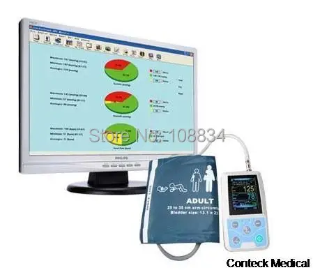

ABPM50 Ditigal ARM Color LCD Ambulatory Blood Pressure Monitor with USB Software 24h NIBP holter NIBP Monitor CE&FDA ON SALE