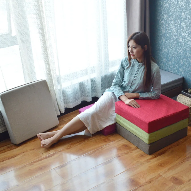 Wovenwomen квадратная подушка для медитации напольные подушки в японском стиле