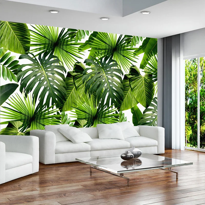 Fotomural 3D de pared Hojas Tropicales de Banana MURALES 3D DE PARED Naturaleza OUTLET VERANO Tropical
