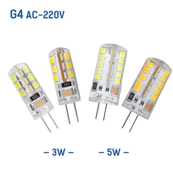 

3W/5W Replace Halogen Lights LED Spotlights Led G4 LED Corn Bulb Dimming Lighting SMD2835 G4 AC220V Chandelier Bombillas Bulb