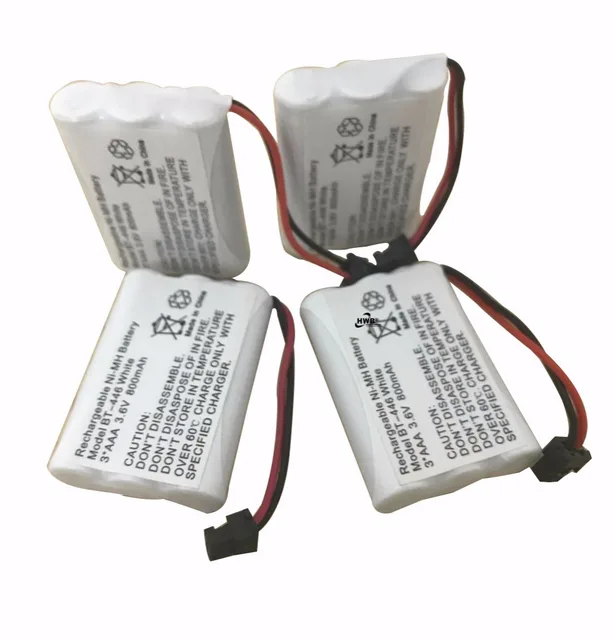 4pcs 3.6V 800mAh AAA NiMH Cordless Phone Rechargeable Battery BT 446