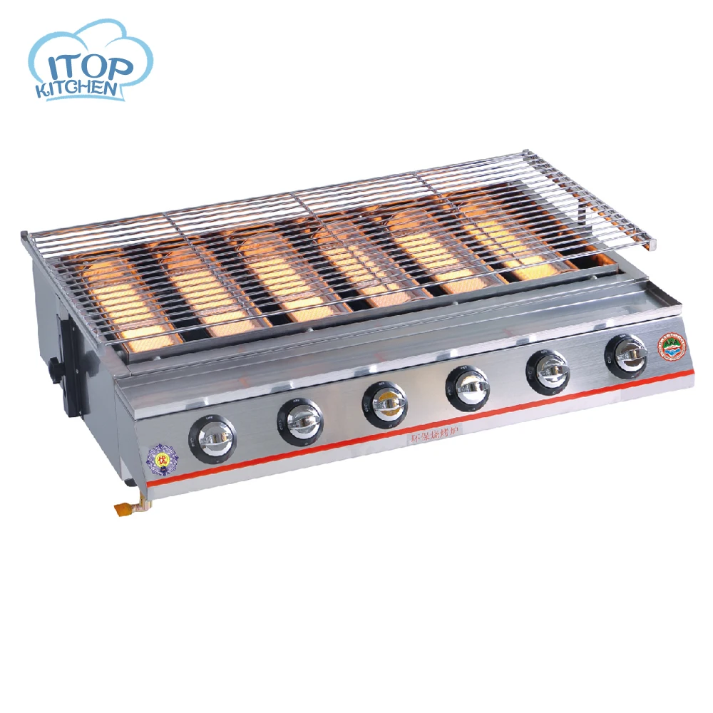 6 BIG Size Burners Gas BBQ Grill Stainless Steel Barbecue Stove Outdoor