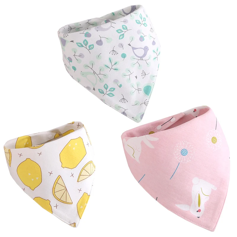 AmyaBaby 3pcs/lot 100% Cotton Baby Boy Girl Bibs Burp Cloths Triangle Newborn Stuff Baby Bibs Bandana Meal Feeding Baberos Bib