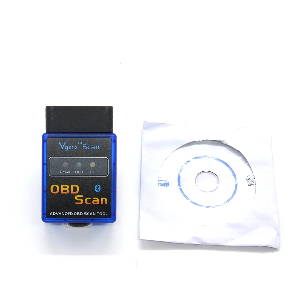 Заводская цена ELM 327 Bluetooth 2,1 Vgate сканирования OBD2/OBDII ELM327 v2.1 сканер штрих-кода поддерживает OBD-II протоколы