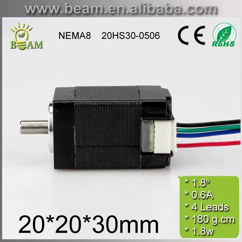 Двухфазный небольшой гибридный шаговый двигатель NEMA8 20*20*30 мм 180 А г. См для