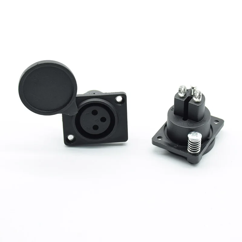 1 шт. XLR 3 Pin водонепроницаемый женский корпус панель монтируемая розетка адаптер Пайка для питания MIC Разъем черный 1 шт. XLR 3 Pin водонепроницаемый женский корпус панель монтируемая розетка адаптер Пайка для питания MIC Разъем черный