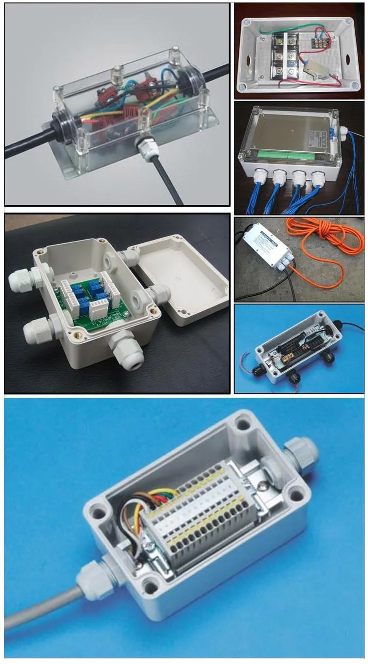 IP65 100x68x40 мм, водонепроницаемая распределительная коробка, пластиковая коробка для проекта, электрический разъем, Клемма, открытый корпус, коробка для настенного монтажа