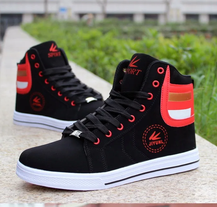HUANQIU Brand Men Shoes 2018 Spring Fashion Boots Shoes Man High Top Shoes Men Lace Up Casual Shoe Chaussure Plus size 45 ZLL434 HTB1WVQ0XjvuK1Rjy0Faq6x2aVXaZ - HUANQIU Brand Men Shoes 2018 Spring Fashion Boots Shoes Man High Top Shoes Men Lace Up Casual Shoe Chaussure Plus size 45 ZLL434
