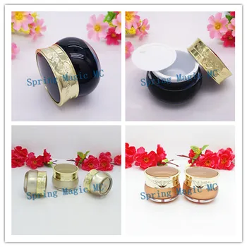 

15g Acrylic Cream jar with gold ring butterfly pattern Lid Plastic jars,Empty cosmetic containers,Eye Cream case Essence Bottle