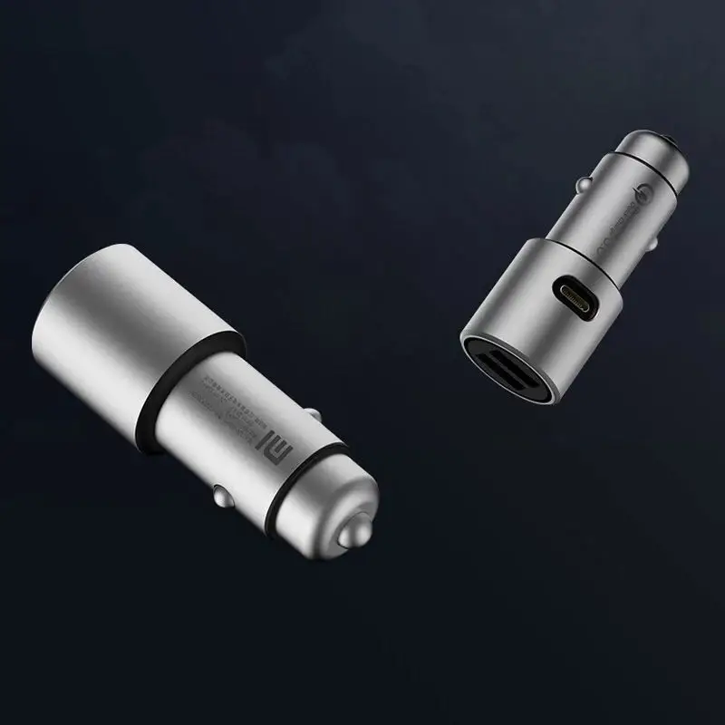 Оригинальное автомобильное зарядное устройство Xiaomi QC3.0 быстрая зарядка металл