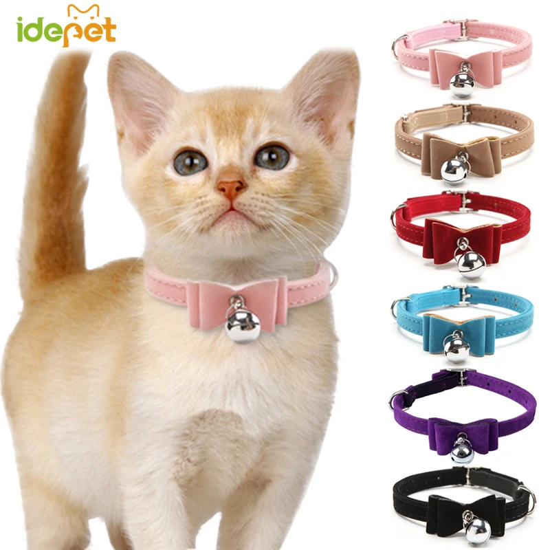 Personalized Cat Collar Kitty Cat Collars Safety Pet Harnesses Hot Selling Cute Bell Kitty Cat Collars Adjustable Leather TF S1 Personalized Cat Collar Kitty Cat Collars Safety Pet Harnesses Hot Selling Cute Bell Kitty Cat Collars Adjustable Leather TF S1