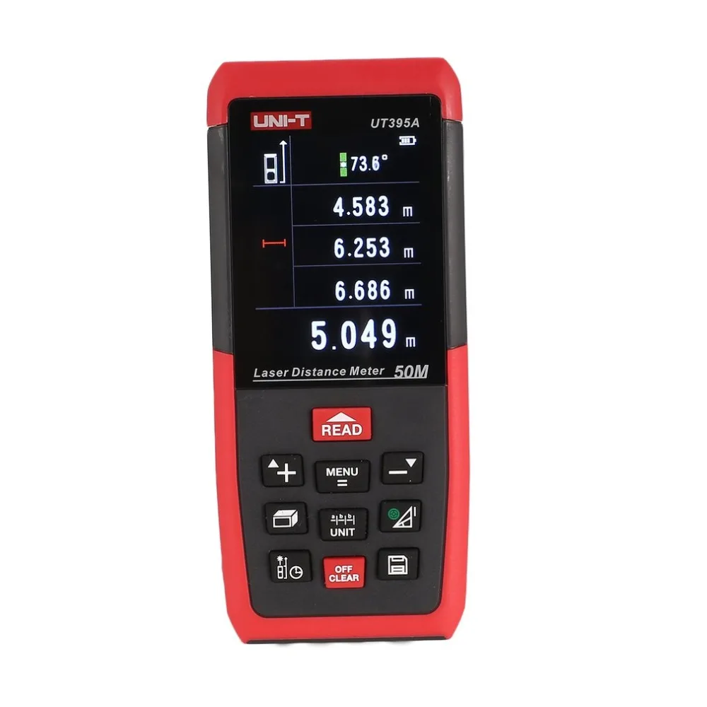 

UNI-T UT395A 50M Laser Distance Meters Range Finder with 2MP Lens Rangefinder Best Accuracy 2mm USB Data Export PC Software