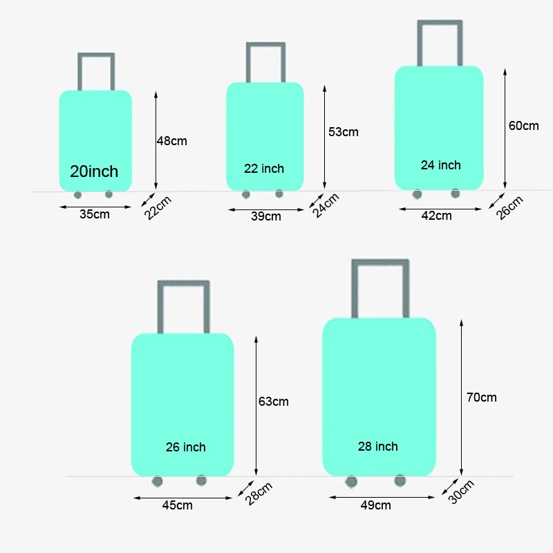 Travel On Road Luggage Cover Protective Suitcase Cover Trolley Case Travel Luggage Dust Cover For 18 To 30 Inch