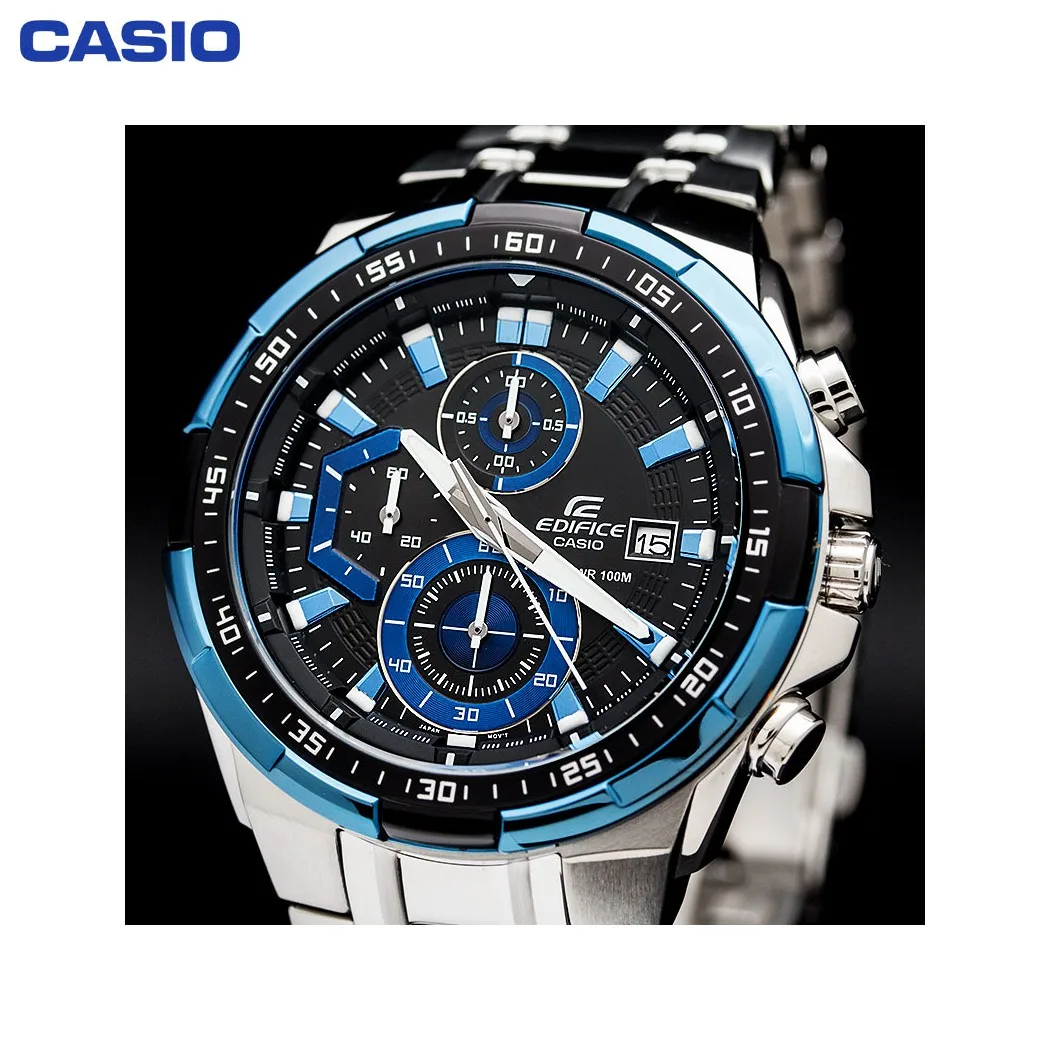 Наручные часы Casio EFR 539D 1A2 мужские с кварцевым хронографом на браслете|Спортивные