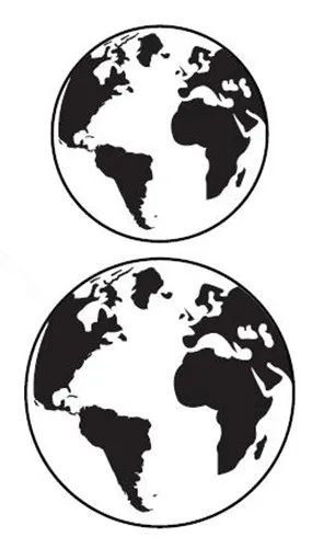 waterproof temporary fake tattoo stickers vintage grey earth world map cool design body art make up tools in temporary tattoos from beauty health on