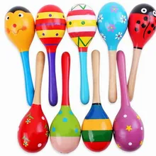 Высококачественный деревянный Маракас деревянные погремушки для детей музыкальные вечерние Детские погремушка