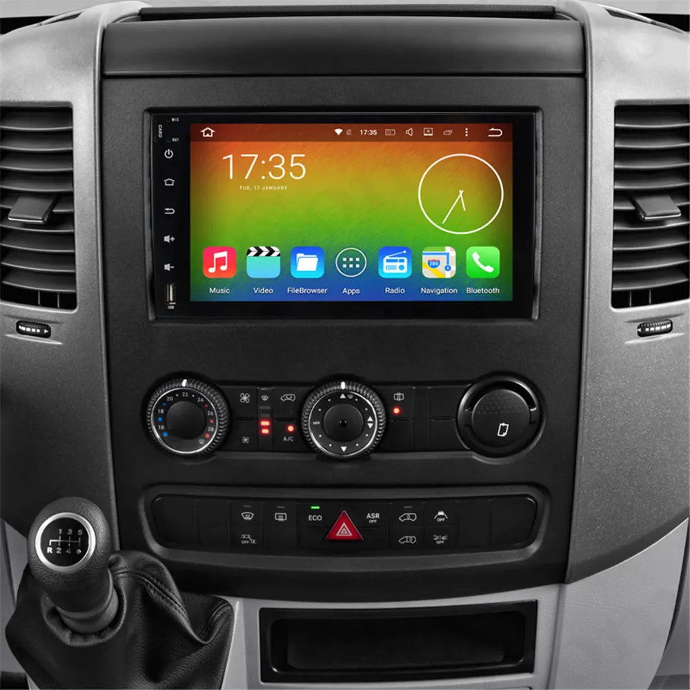 Discount 9"Octa Core 4GB RAM Touch Screen Android 8.0 Car DVD for Mercedes Benz Sprinter Vito W169 W245 W469 W639 B200 Car GPS Radio 1