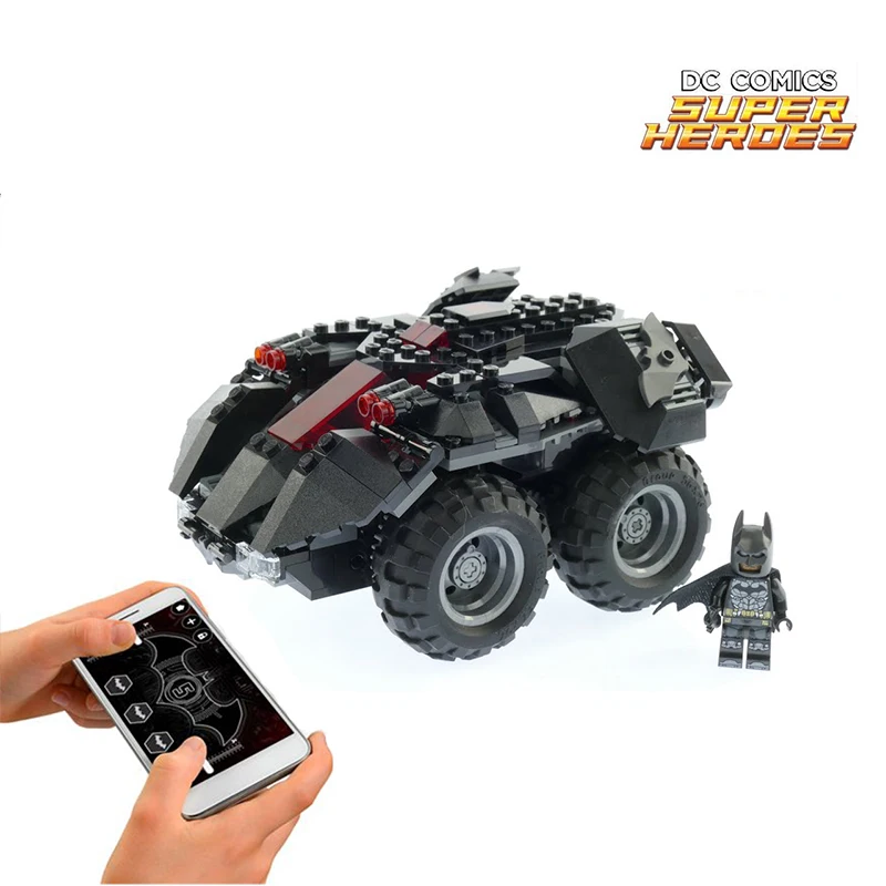 

App-Controlled Batmobile Building Block Bricks Compatible Legoing 76112 DC Marvel Super Heroes Movie Batman Car Creative RC Toy