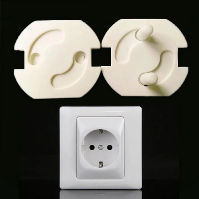 

10pcs EU Power Socket Electrical Baby Kids Child Safety Guard Protection Anti Electric Shock Plugs Protector Rotate Cover Locks