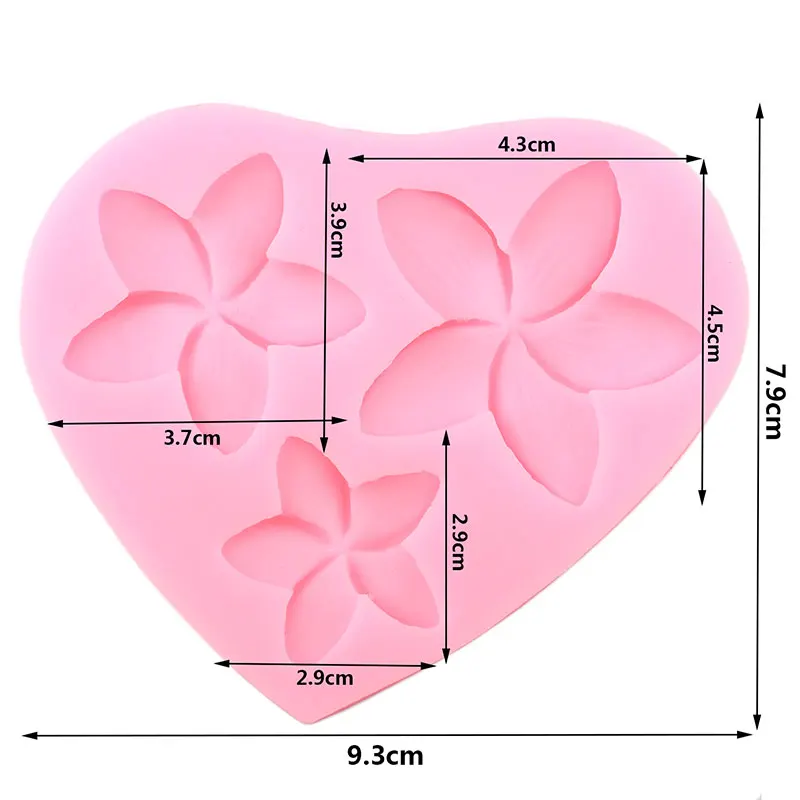 Сахарные цветок плюмерии силиконовые формы для приготовления конфет из полимерной глины Fondant(сахарная) формы для пирожных Сделай Сам декоративное устройство для шоколада формы для мастики