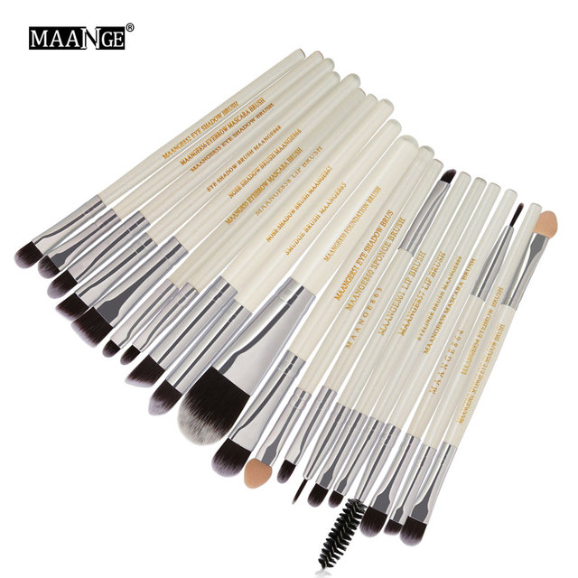 15/20pcs Makeup Brushes Set Foundation Powder Blush Eye Shadow Brow Blending Wood handle Make Up Brush Kit Cosmetics Tool