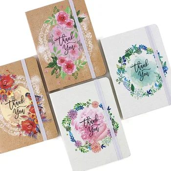 

Hard Cover Mini Creative Hand-painted Flowers Notebook Student Stationery Journal