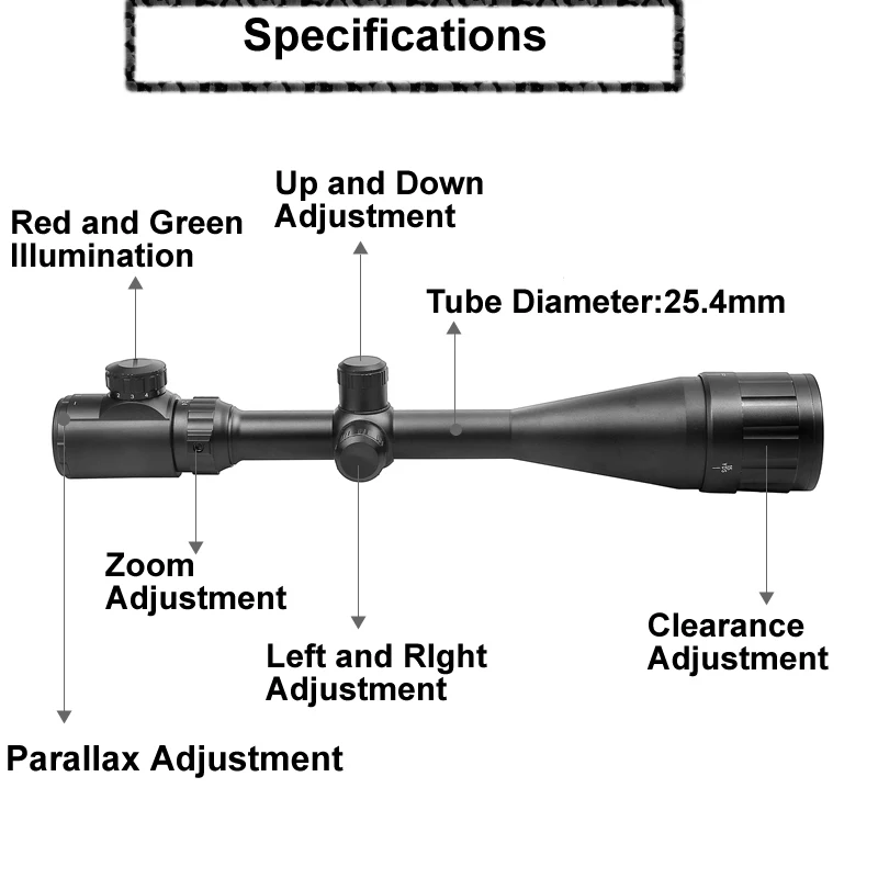 6-24X50 AOE длинный глаз Relif прицел высокое качество охотничий прицел оптические прицелы товары конкурентоспособная цена