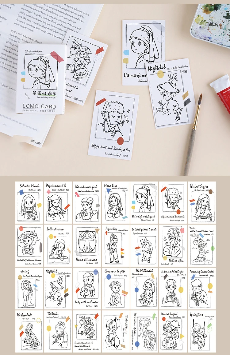

Multi-use 5.2*8cm 54pcs Mini Card That's Me In The Painting Design As Scrapbooking Background Party Invitation Cards