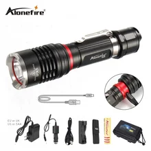 AloneFire X960 USB Handy Powerful LED Flashlight Rechargeable Torch usb Flash Light Bike Pocket LED Zoomable Lamp For Hunting