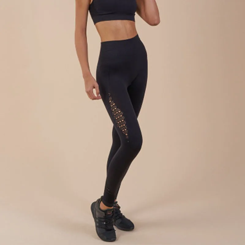 

Women Vital Seamless Leggings High Waist Tights Women Hollow Out Fitness Yoga Pants Anti Cellulite Leggings Running Gym Clothing