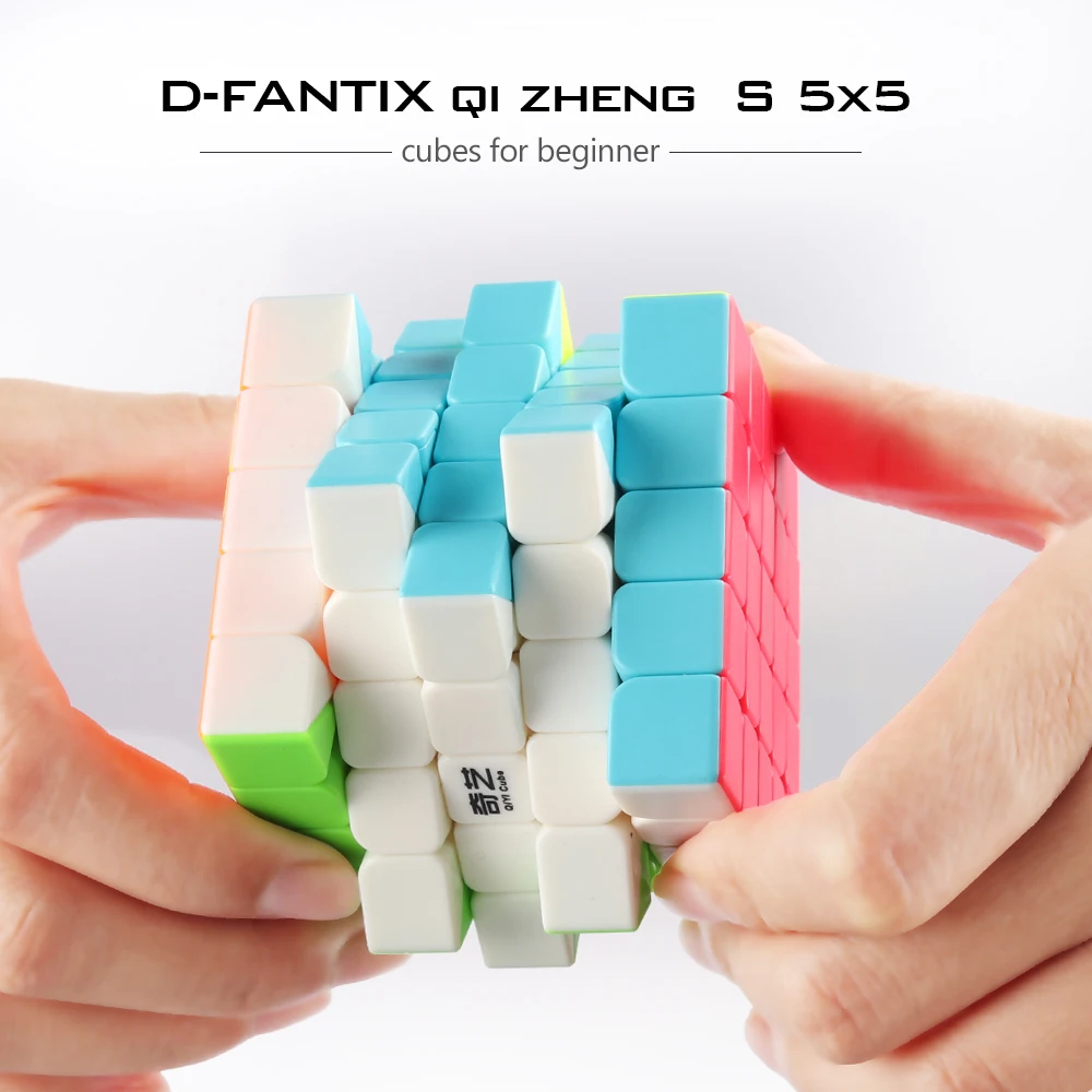 D-FantiX Qiyi Qizheng S 5x5x5 кубик рубика 5 на 5 Magic Cube Stickerless Профессиональный Скорость Cube Пазлы игрушки-антистресс для взрослых 62 мм