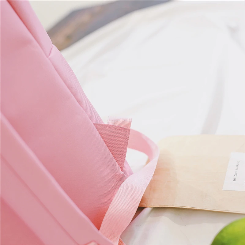 Menghuo Fashion Ribbon Backpack Women Nylon School Bags for Teenage Girls Embroidery Practical Functional Travel Female Backpack (10)
