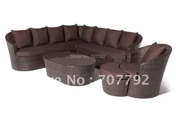 

Sigma high quality outdoor PE rattan high back sofa set