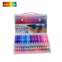 San48/60/100 Цвет двойной кисти для рисования ручка концом и кисти для рисования картины воды Цвет ручки для Цвет ing манга каллиграфия