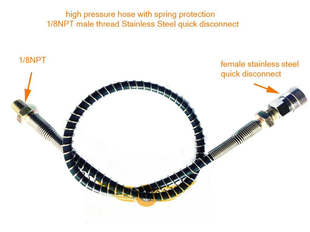 FREE SHIPPING PCP Paintball High Pressure Hose Line with Stainless