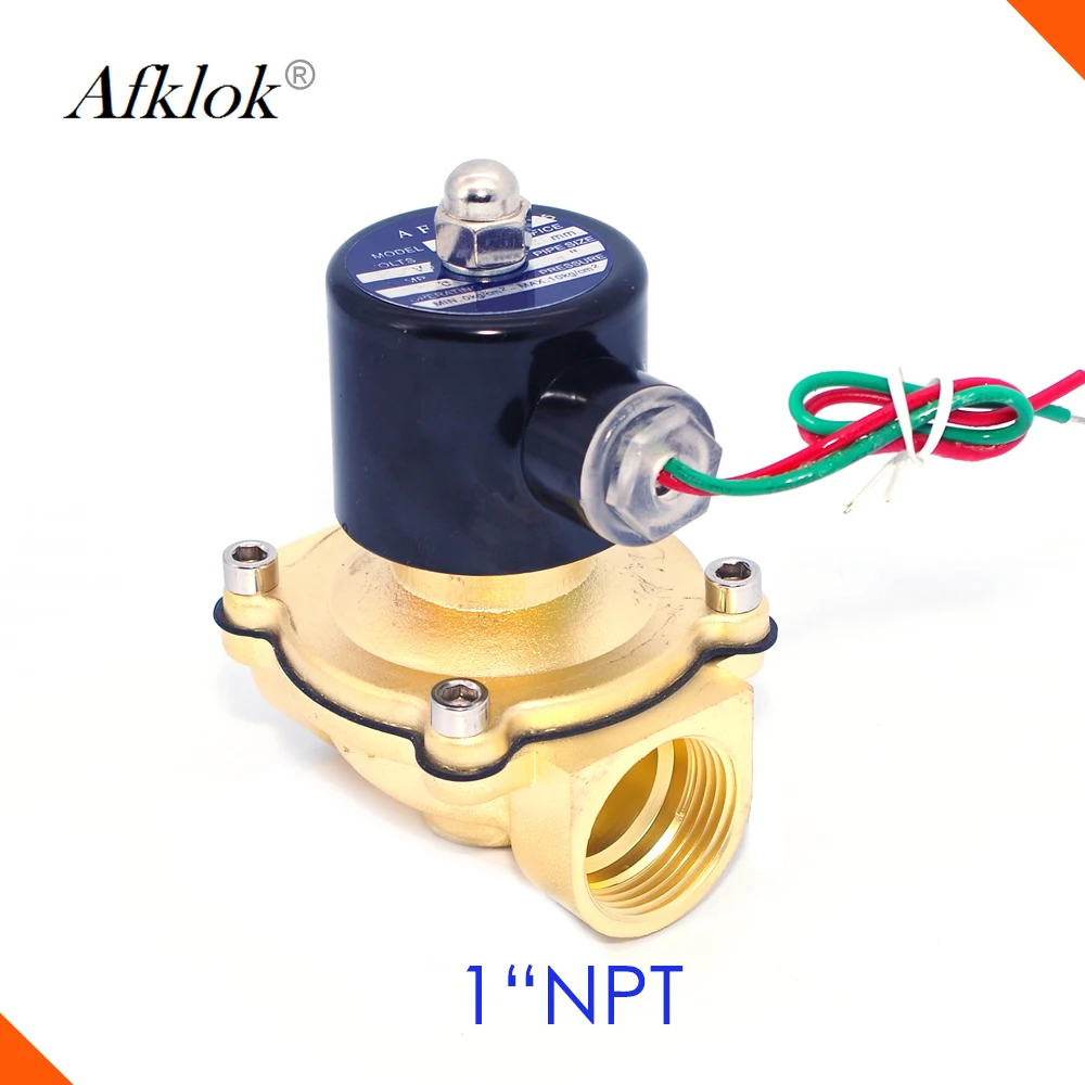 " NPT Соленоидный клапан 2W-250-25 Brrass прямого действия 220 в 12 В 24 В 11 в для воды воздуха 0-10 бар нормально закрытый