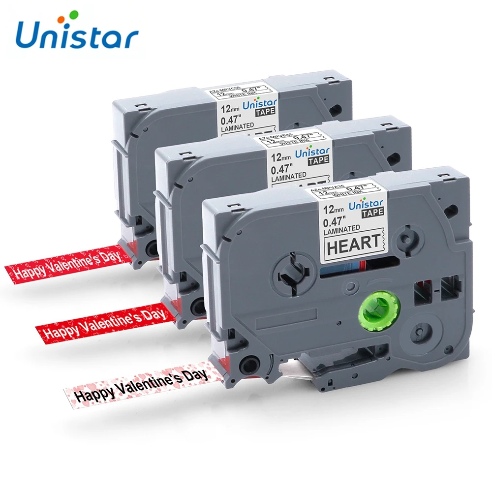 

3 Pieces Label Ribbon Compatible Brother P-touch TZe 12mm Tape Combo Set TZe-MPVA31 MPVB35 MPVC35 TZ Pattern Tapes Label Maker