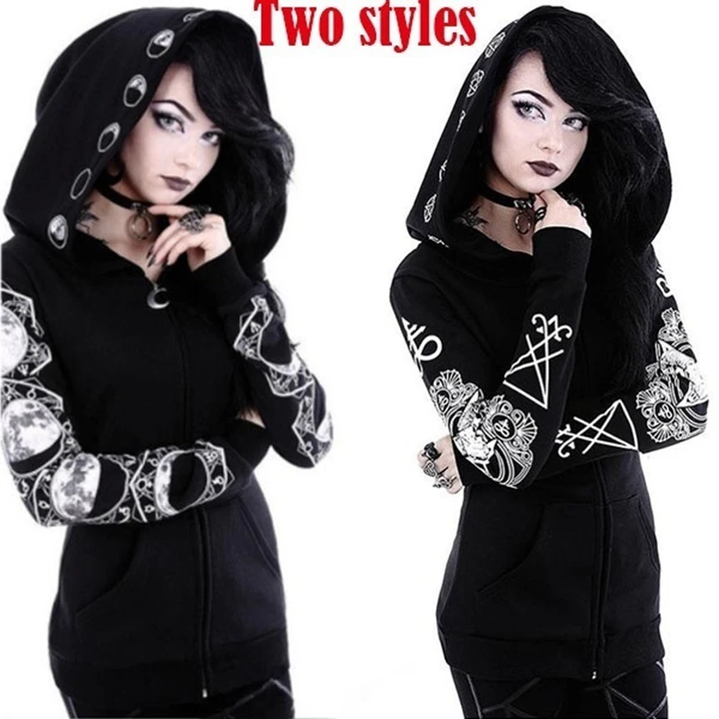 gothic black hoodie
