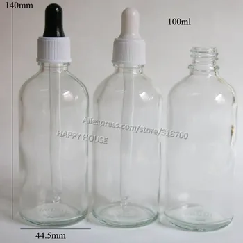 

360pcs/lot 100ml Clear Glass Bottle, 100cc Transparent Glass Dropper Bottle, 100cc Glass Essential Oil Bottle