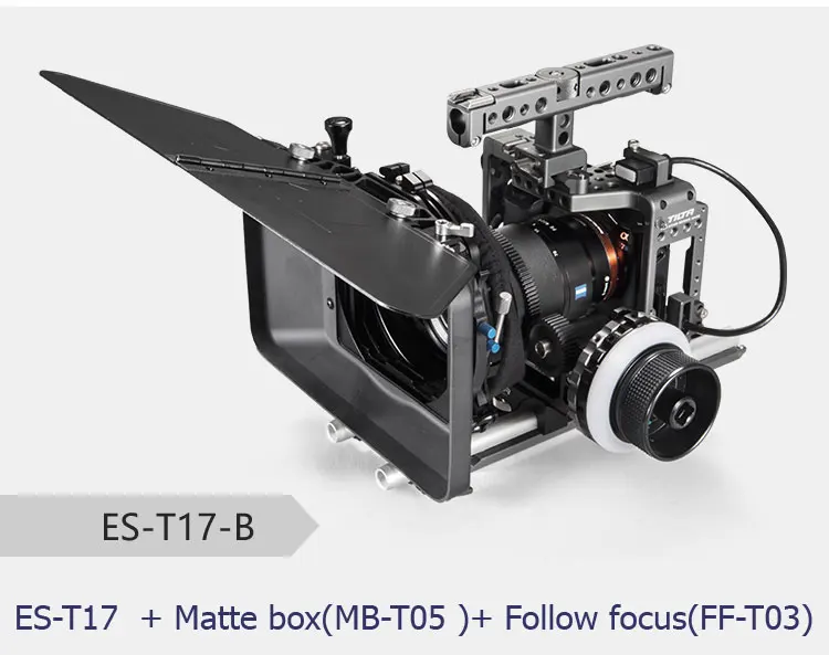 Tilta ES-T17-B A7 клетка для камеры комплект для sony a7S, a7SII, a7R, a7RII, a7RIII, a7III, a9 опорная пластина с верхней ручкой для непрерывного изменения фокусировки Матовая коробка