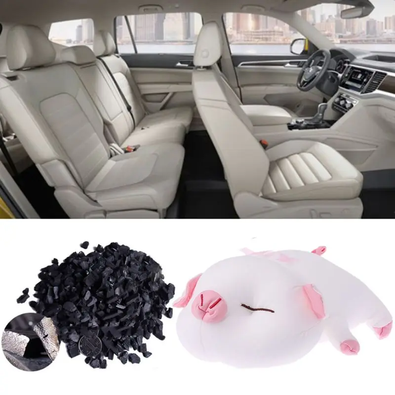

Lovely Cartoon Pig Car Home Bamboo Charcoal Bag Air Freshener Purifier Bamboo Carbon Charcoal Plush Doll Toy Decor Gift