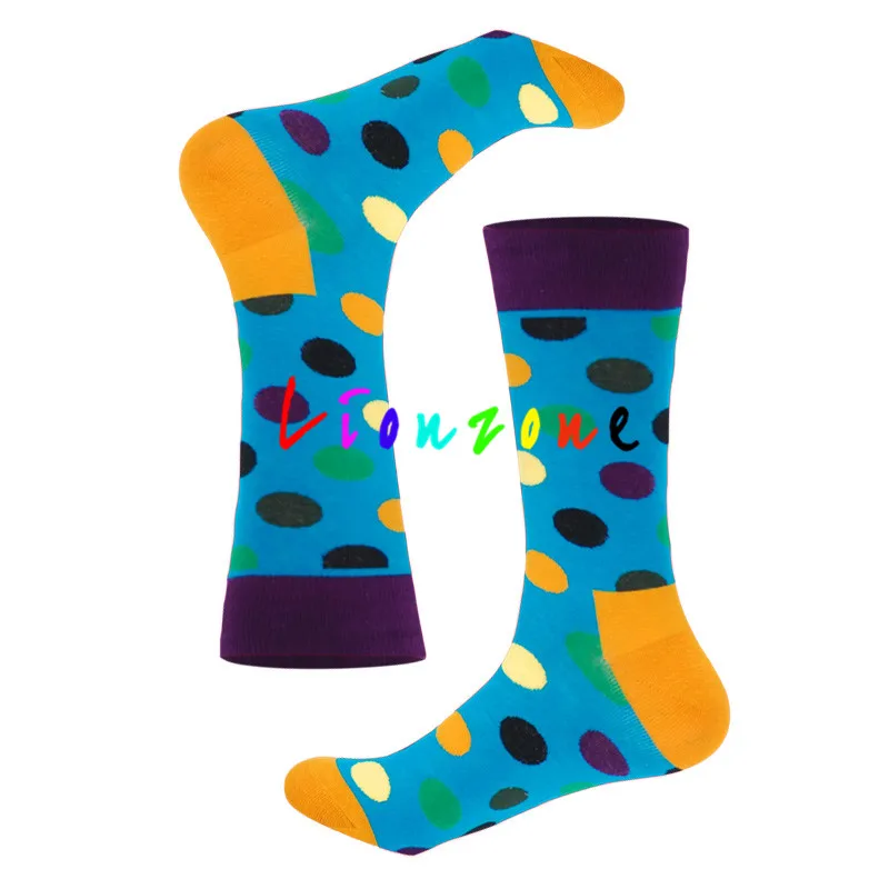 LIONZONE г.,, счастливые носки унисекс, мужские и женские хлопковые носки в полоску, Разноцветные носки в горошек, в полоску носки-лодочки, забавный подарок - Цвет: Choice5