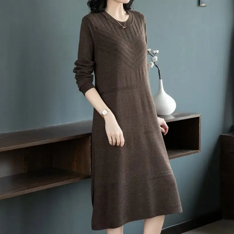 

2019 Autumn Winter Women Loose Thick Twist Knitted Long Sweater Dress Plus Size 5XL Female Oversize Tricot Pullover Vestidos K91