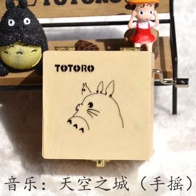 Творческий Ретро мультфильм Хаяо Миядзаки Тоторо рука деревянная музыкальная шкатулка